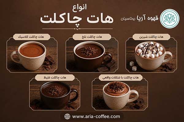 انواع هات چاکلت یا شکلات داغ